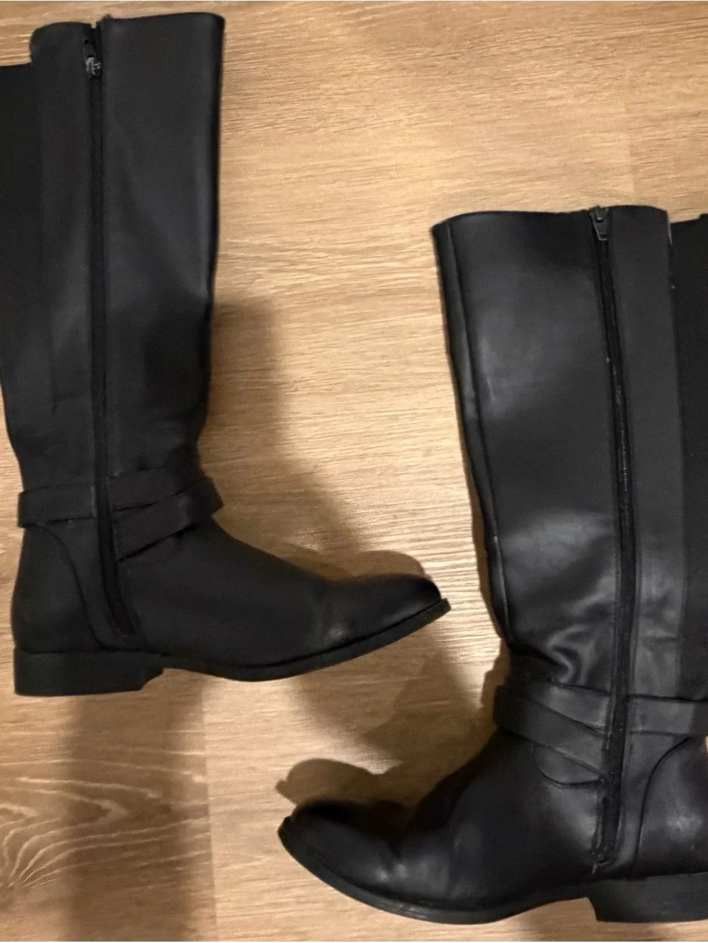 Target Women's Black Over-the-Knee Zip & Buckle Riding Boots